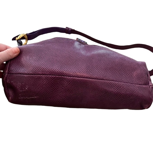 Sharif Purple Vintage Leather Hobo Shoulder Bag Large - Picture 6 of 11